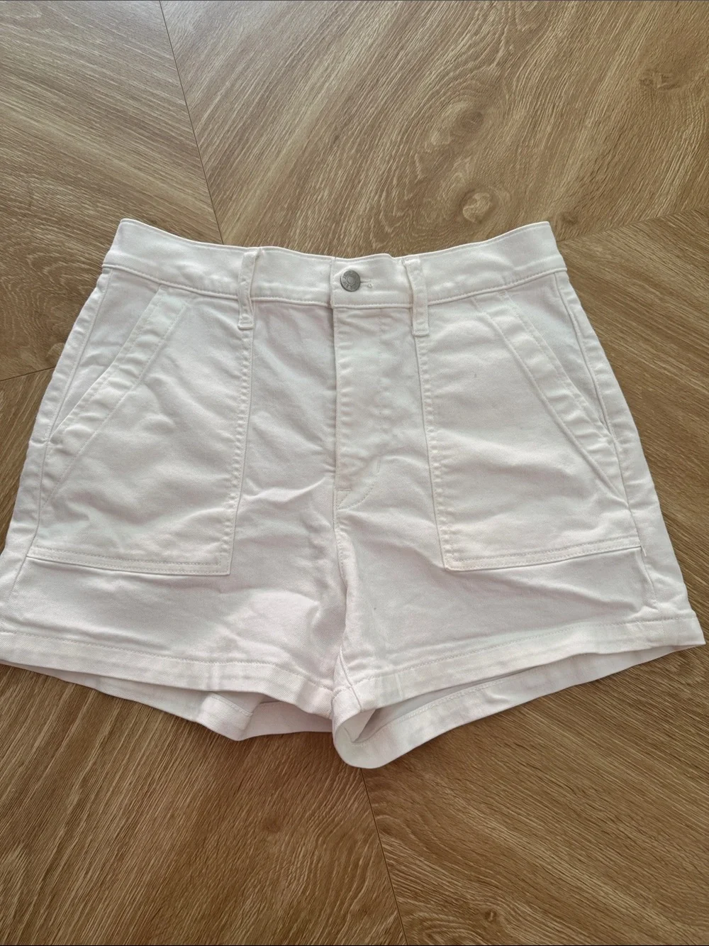 J Crew white denim shorts 28